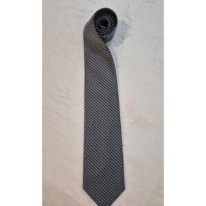 Domenico Franco Italia Silk Tie Blue Gray Geometric Men’s Neckwear